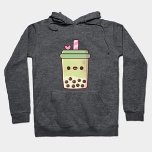 Cute Matcha Latte Boba Tea Hoodie